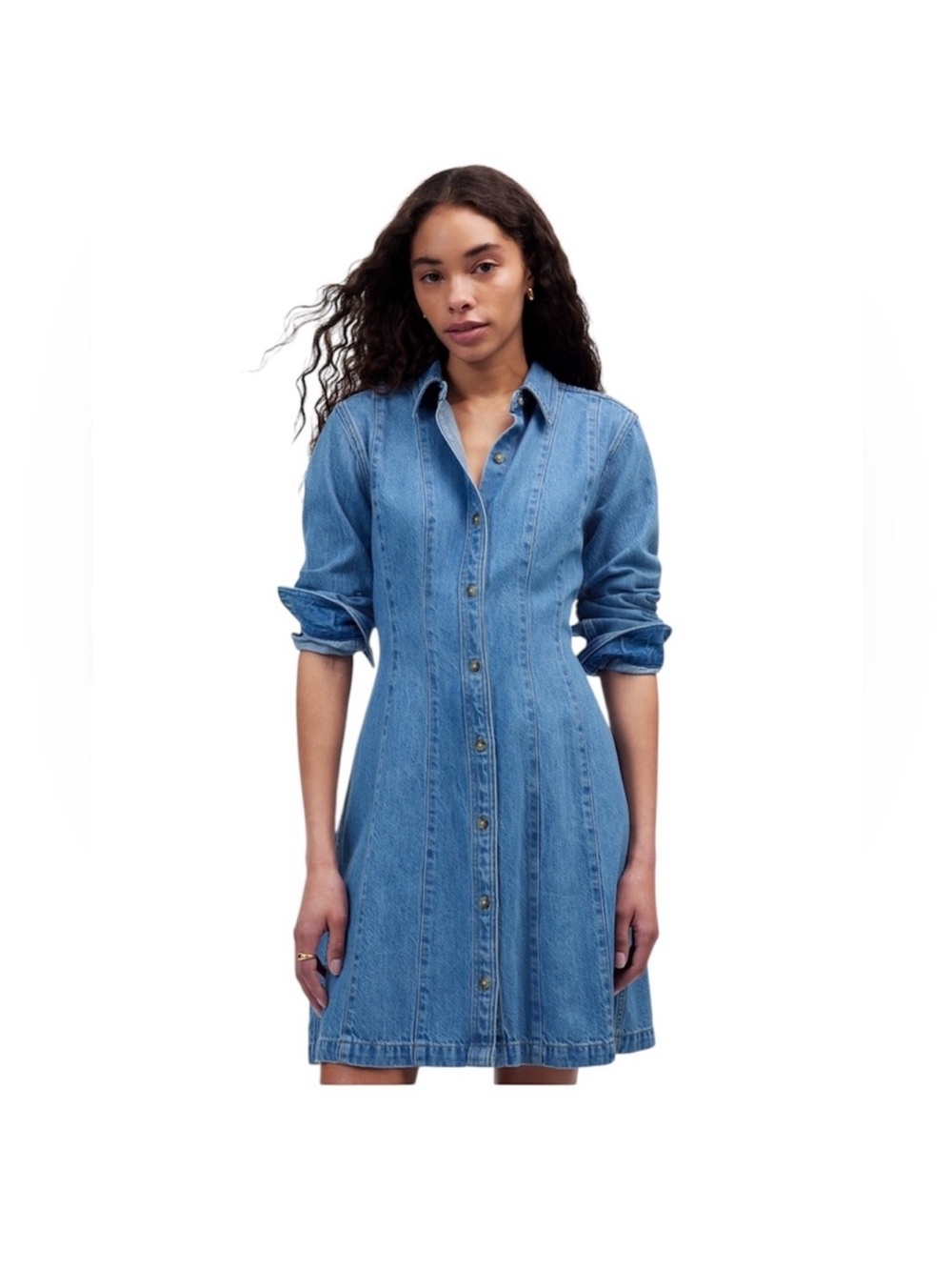 Madewell Light Blue Denim Shirt Dress